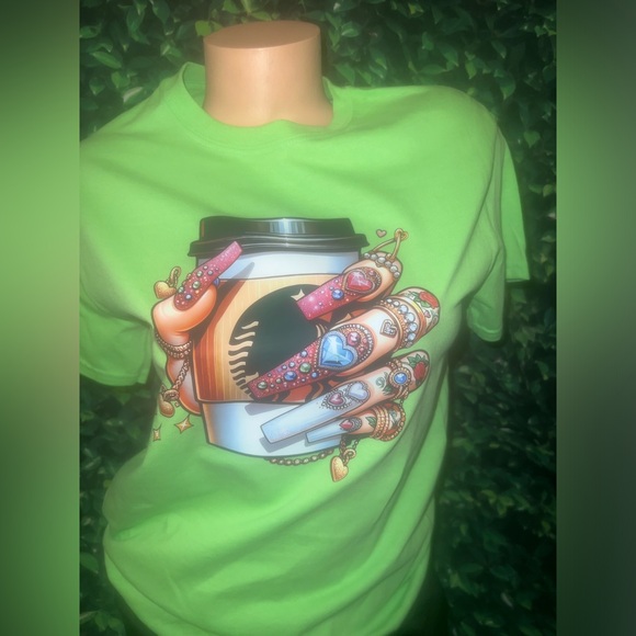 Gildan Tops - SALE NEW Custom Made Nails and Coffee Tee Offers Welcomed